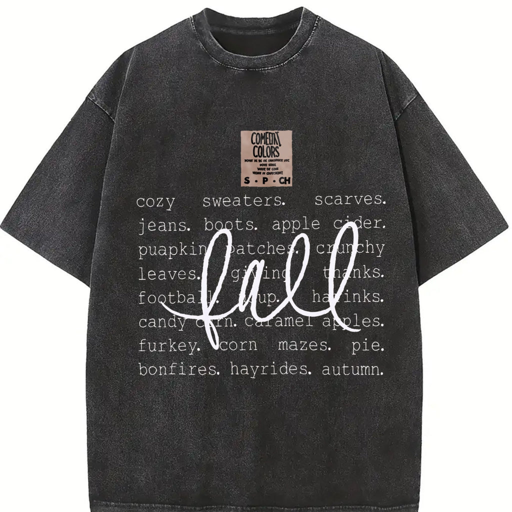 Cozy Fall Vintage Washed T-Shirt product image 2