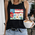 Floral 4th Of July Women's Tank Top