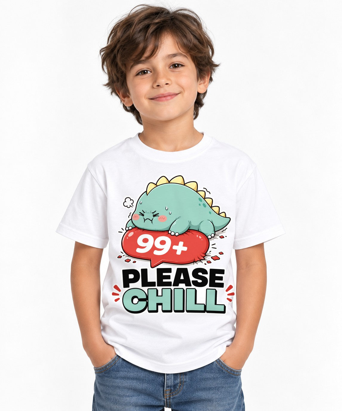 99 Plus Please Chill - Cute Dinosaur Notification Overload product image 1