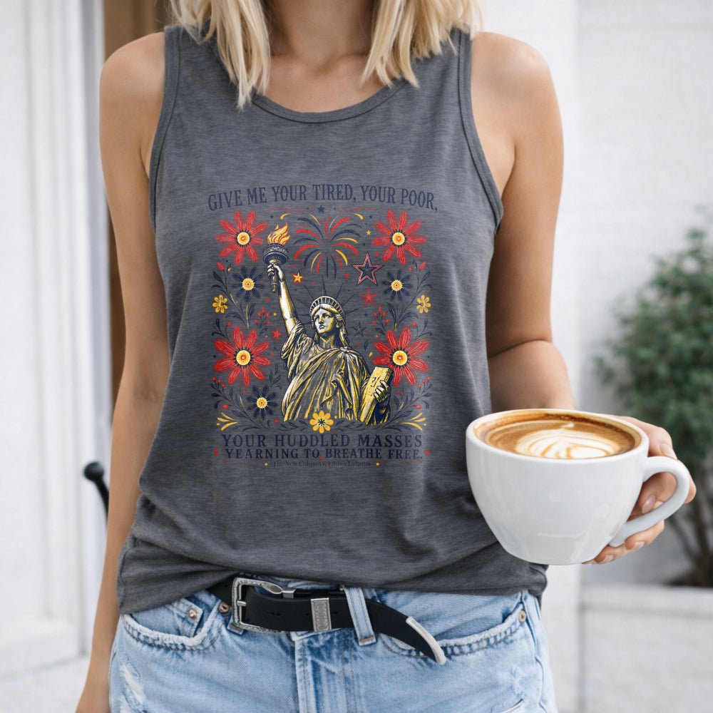 Land Of The Free Because Of Brave Dtf Transfer Women's Tank Top