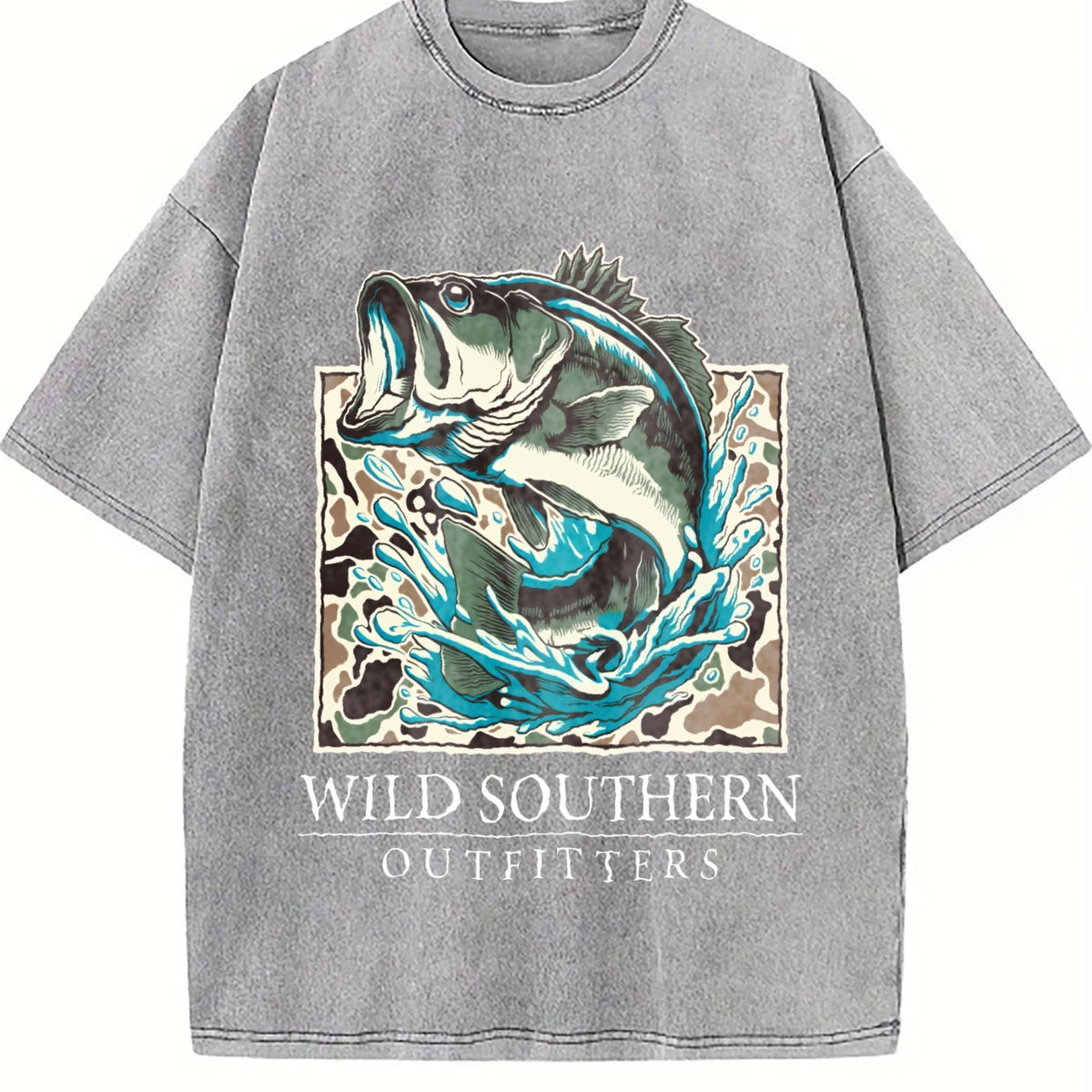 Fishing Bass Vintage Washed T-Shirt product image 5