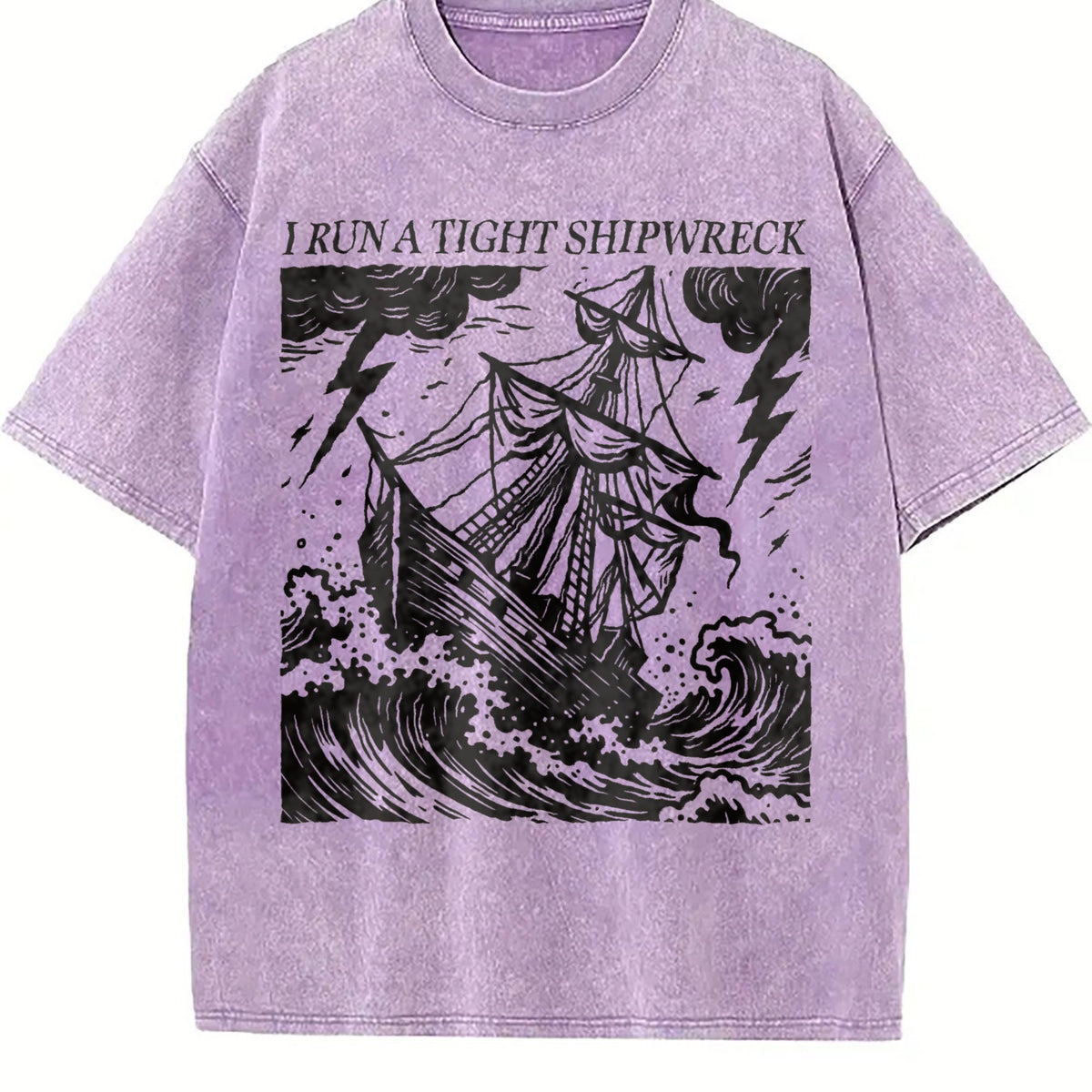 I Run A Tight Shipwreck Vintage Washed T-Shirt product image 6