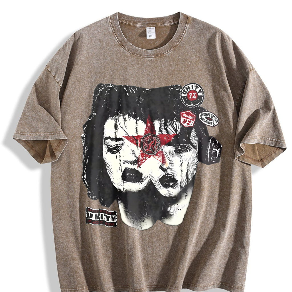 Face Gothic Vintage Washed T-Shirt product image 3