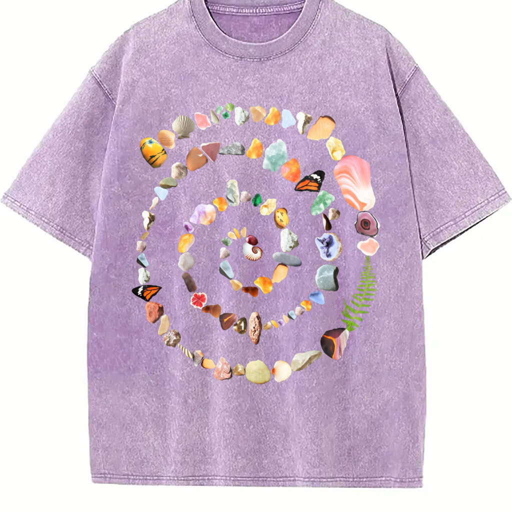 Nature Spiral 90s Vintage Washed T-Shirt product image 6