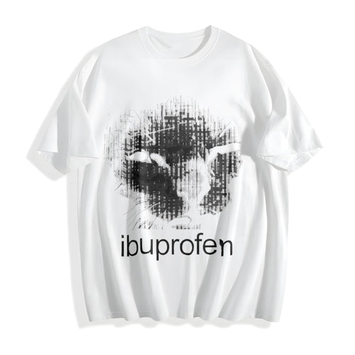 100 Ibuprofen Cat Meme Cotton T-Shirt product image 2