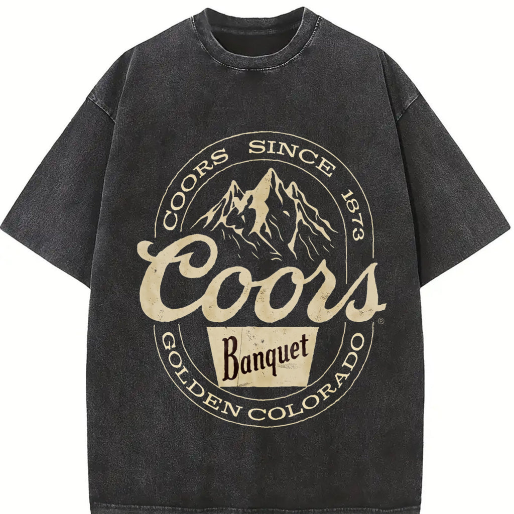 Wash Old Summer Down Shoulder Sleeves Vintage Washed T-Shirt product image 2