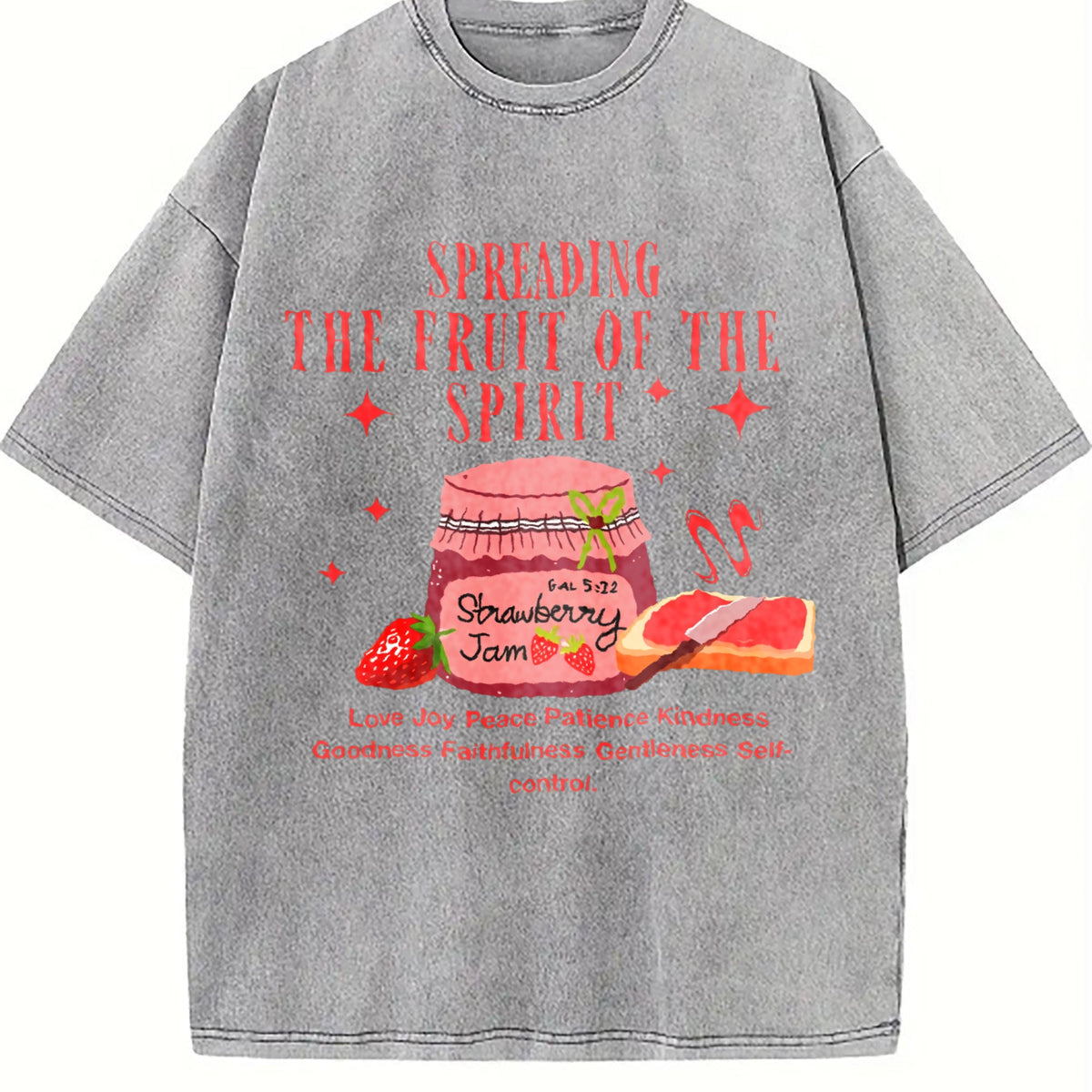 100 Strawberry Jam Vintage Washed T-Shirt product image 5