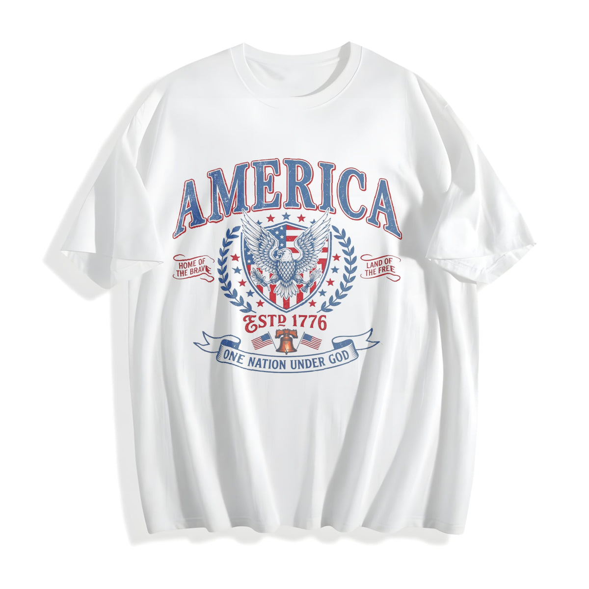 America Patriotic Eagle Cotton T-Shirt product image 2