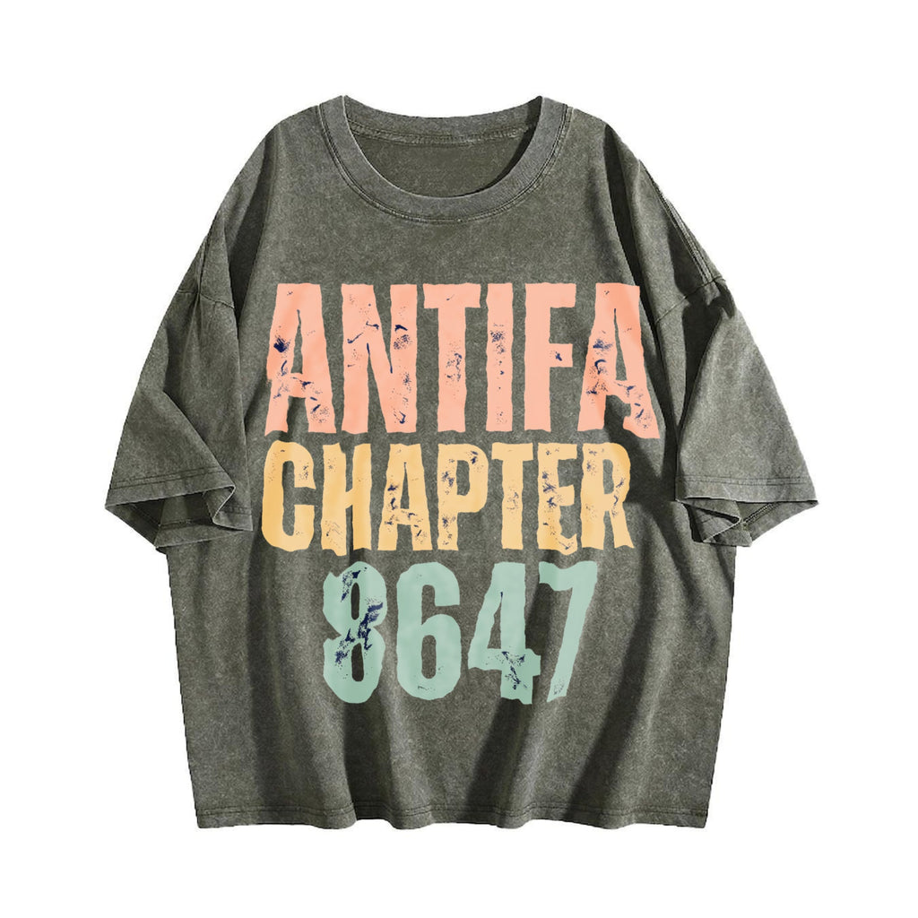 Antifa Chapter 8647 Bella Canvas Vintage Washed T-Shirt product image 4