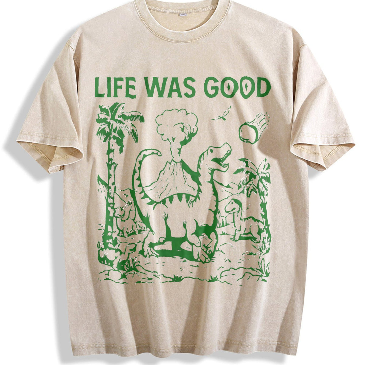 Funny Dinosaur 90s Vintage Washed T-Shirt product image 1