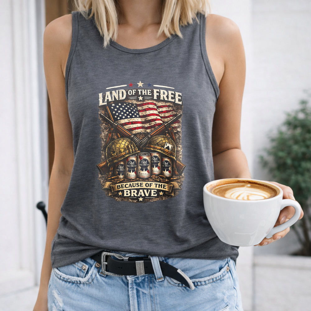 Land Of The Free Because Of The Brave Women's Tank Top