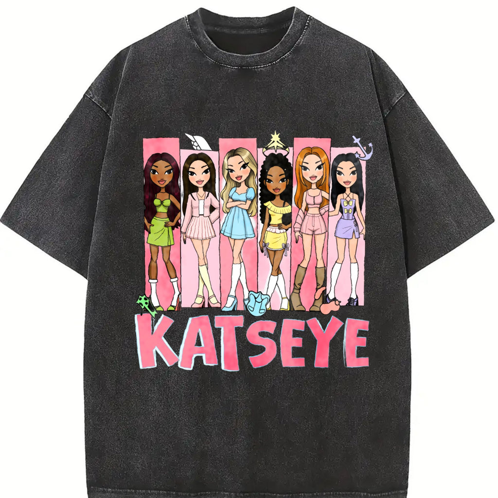 Katseye Music Vintage Washed T-Shirt product image 2