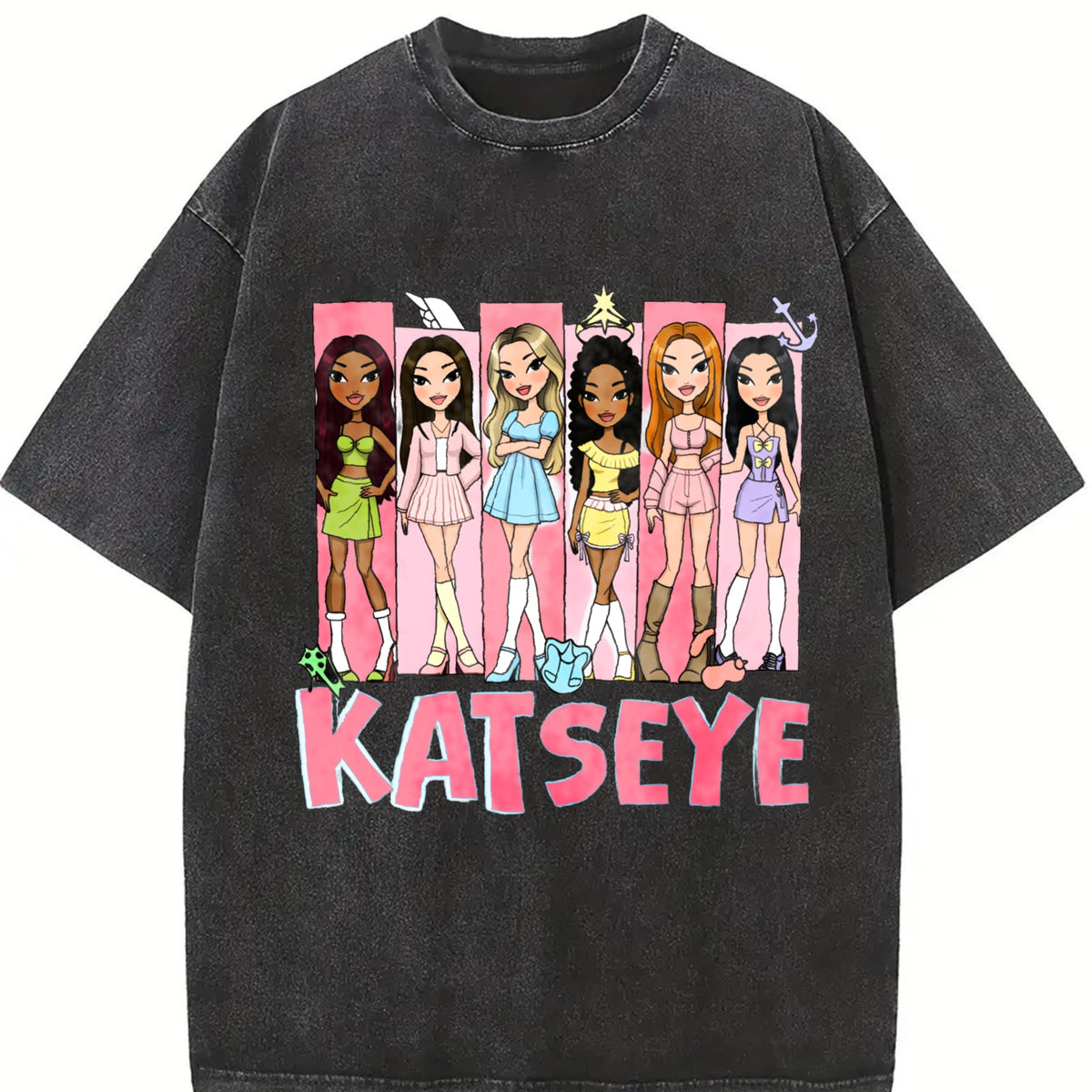 Katseye Music Vintage Washed T-Shirt product image 2