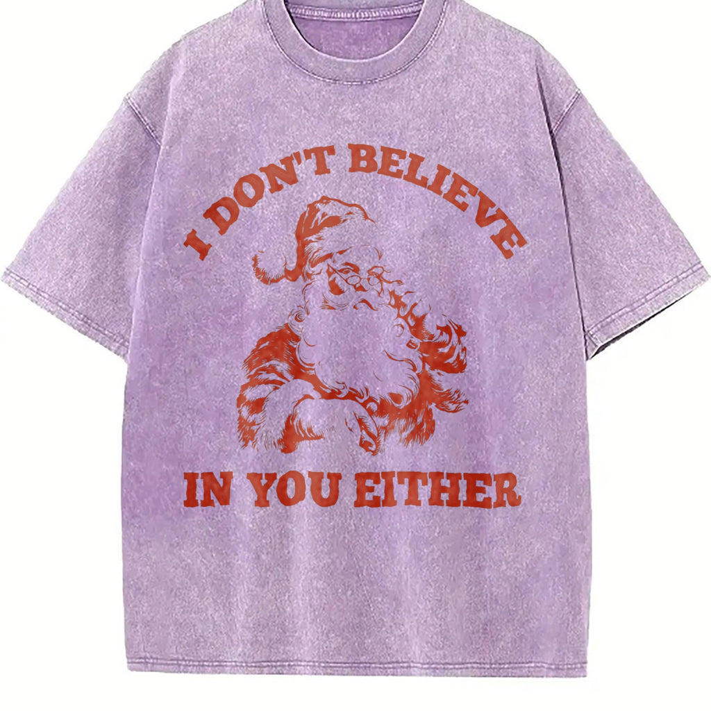 Funny Santa I Don't Believe In You Either 90s Vintage product image 6