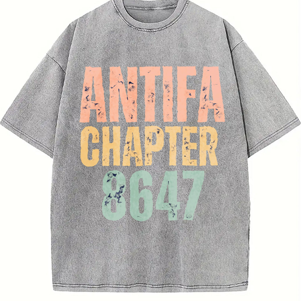 Antifa Chapter 8647 Bella Canvas Vintage Washed T-Shirt product image 5