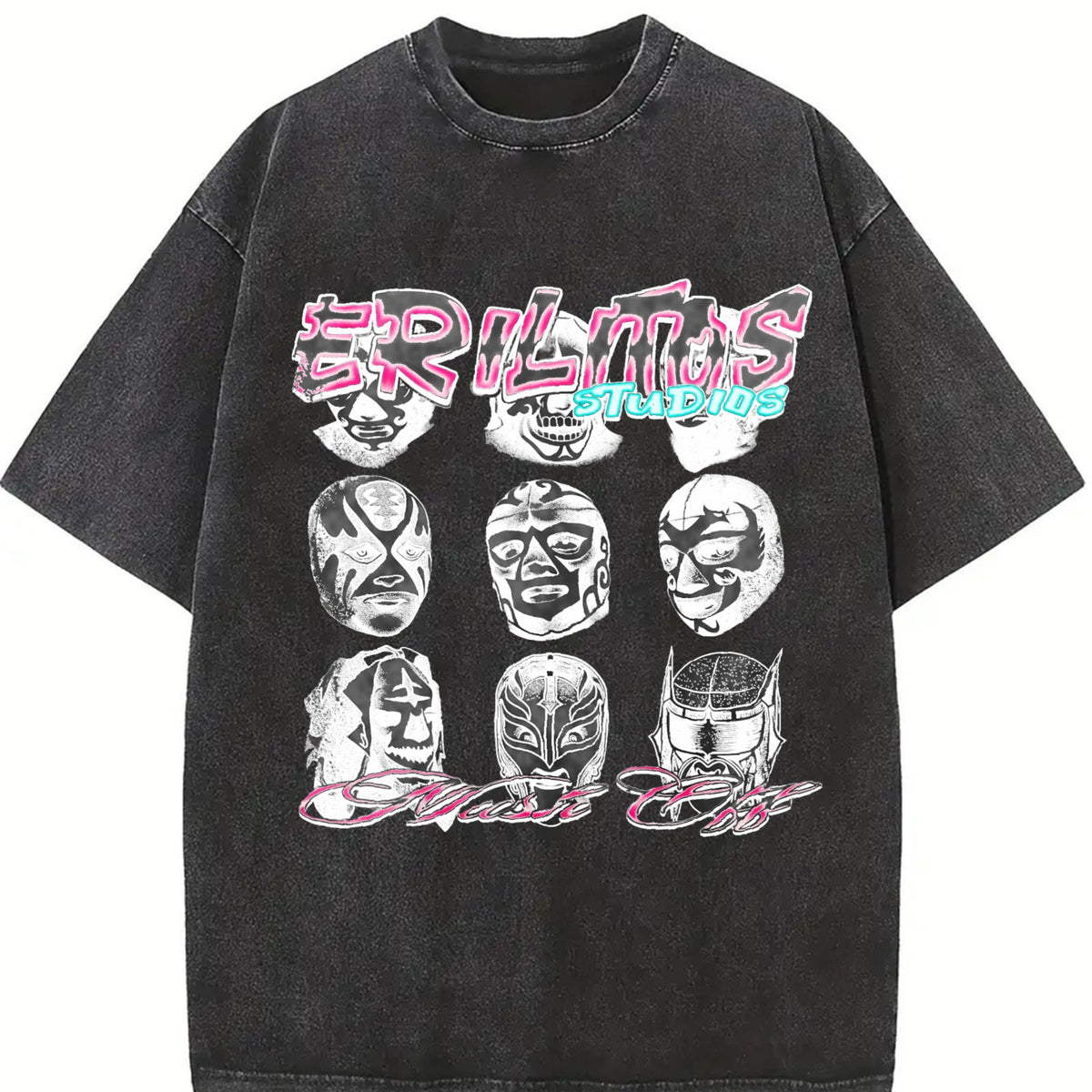 Lucha Libre Masks Vintage Washed T-Shirt product image 2