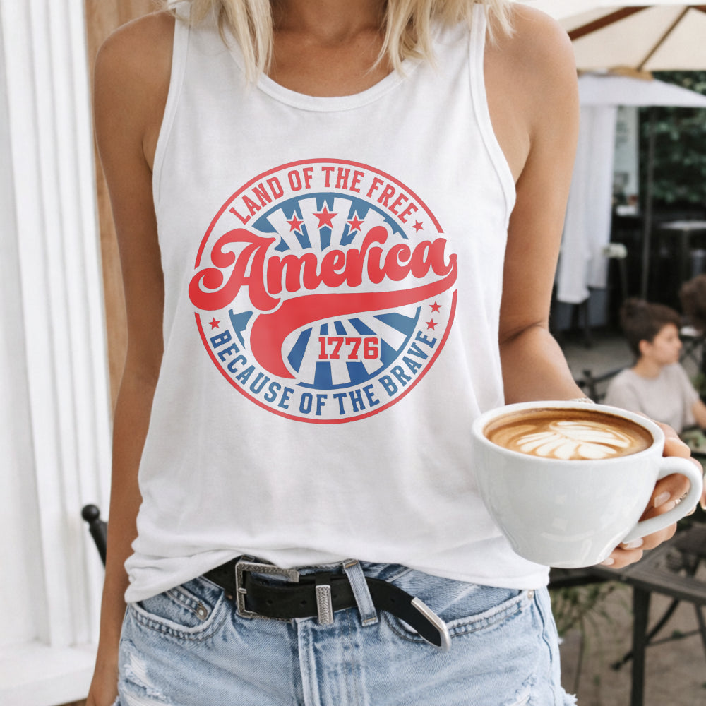 Land Of The Free Because Of The Brave Women's Tank Top