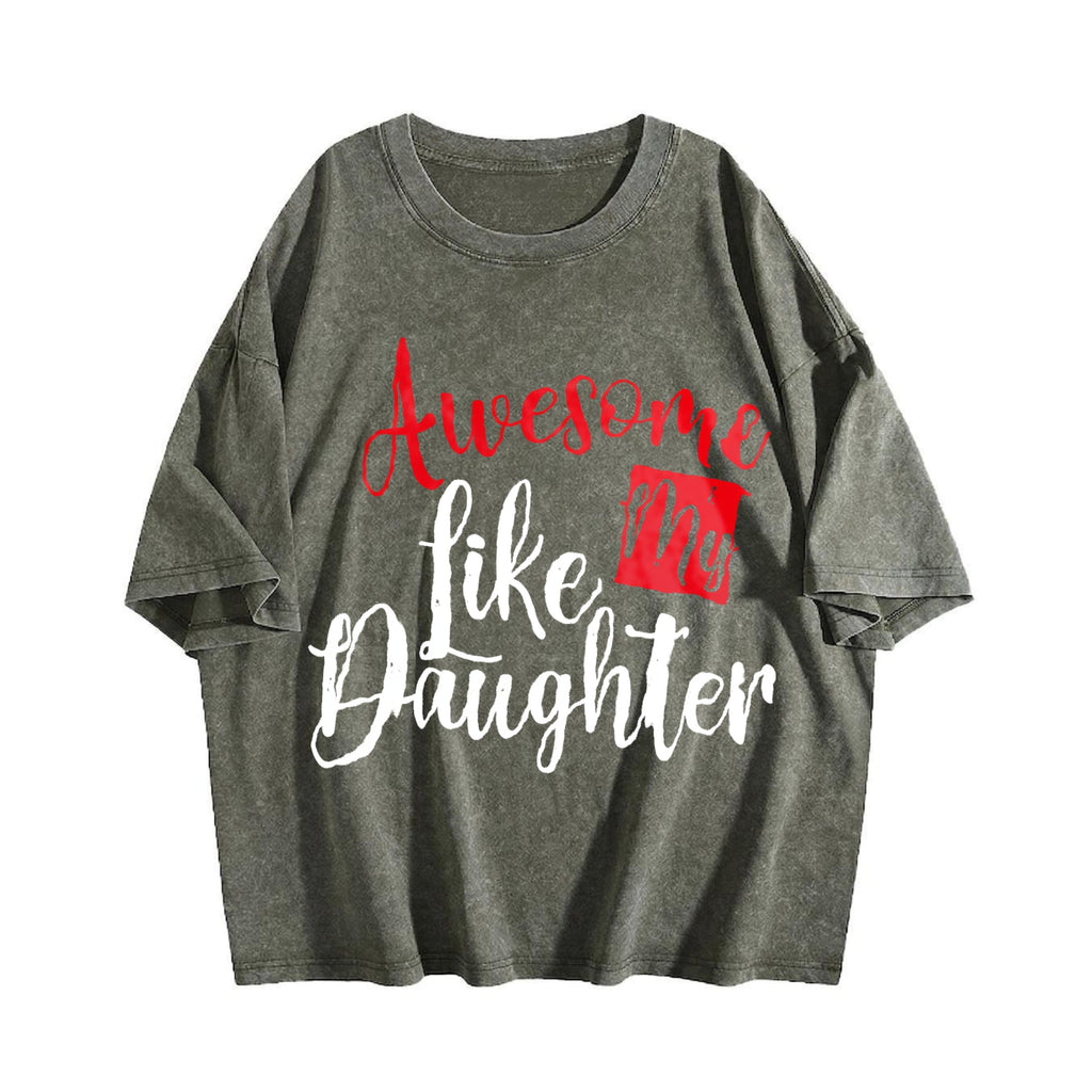 Funny Daughter Wife Slogan Vintage Washed T-Shirt product image 4