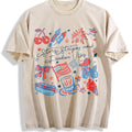 Girly American Vibes With Stars Vintage Washed T-Shirt product image 1