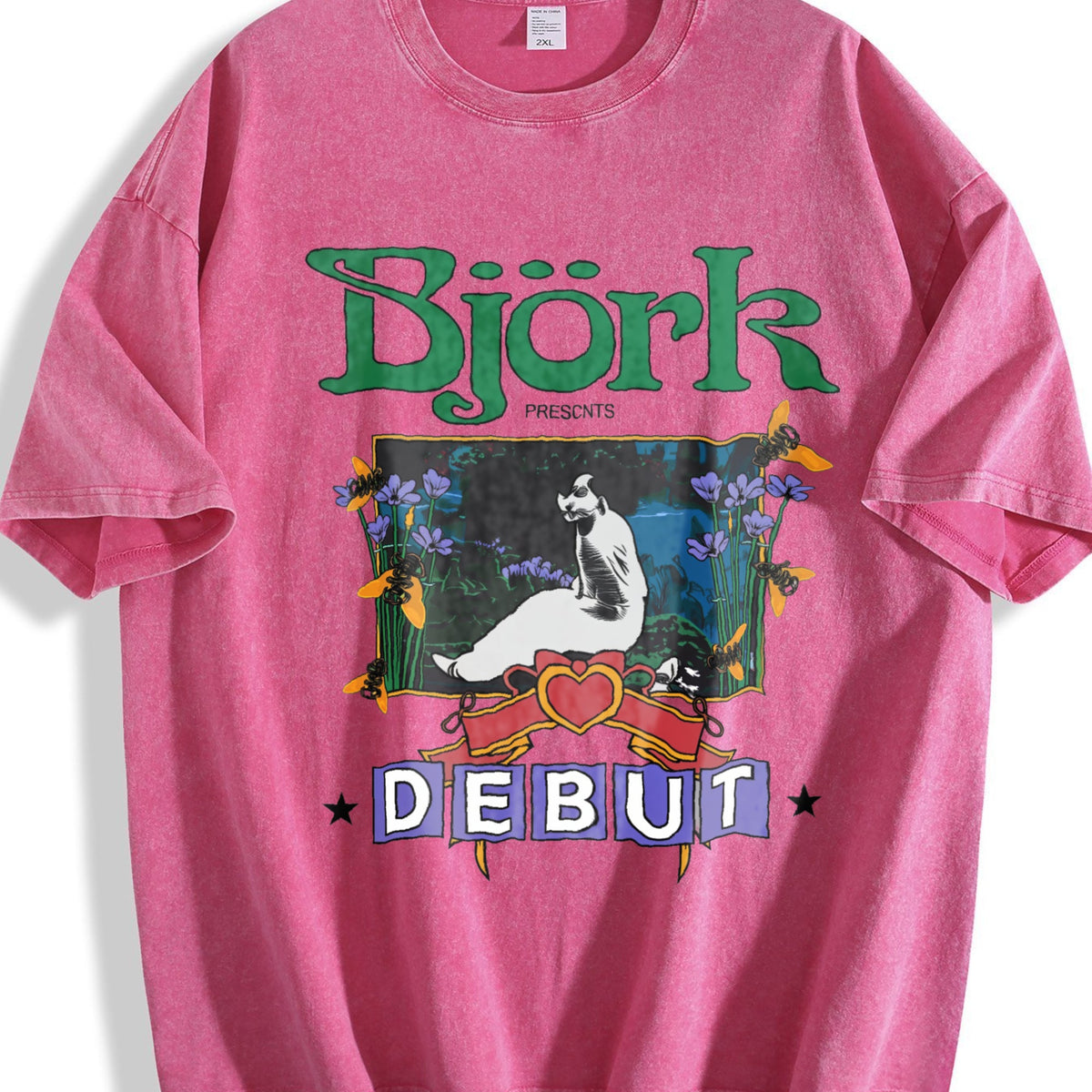 Y2K Bjork Debut Vintage Washed T-Shirt product image 7
