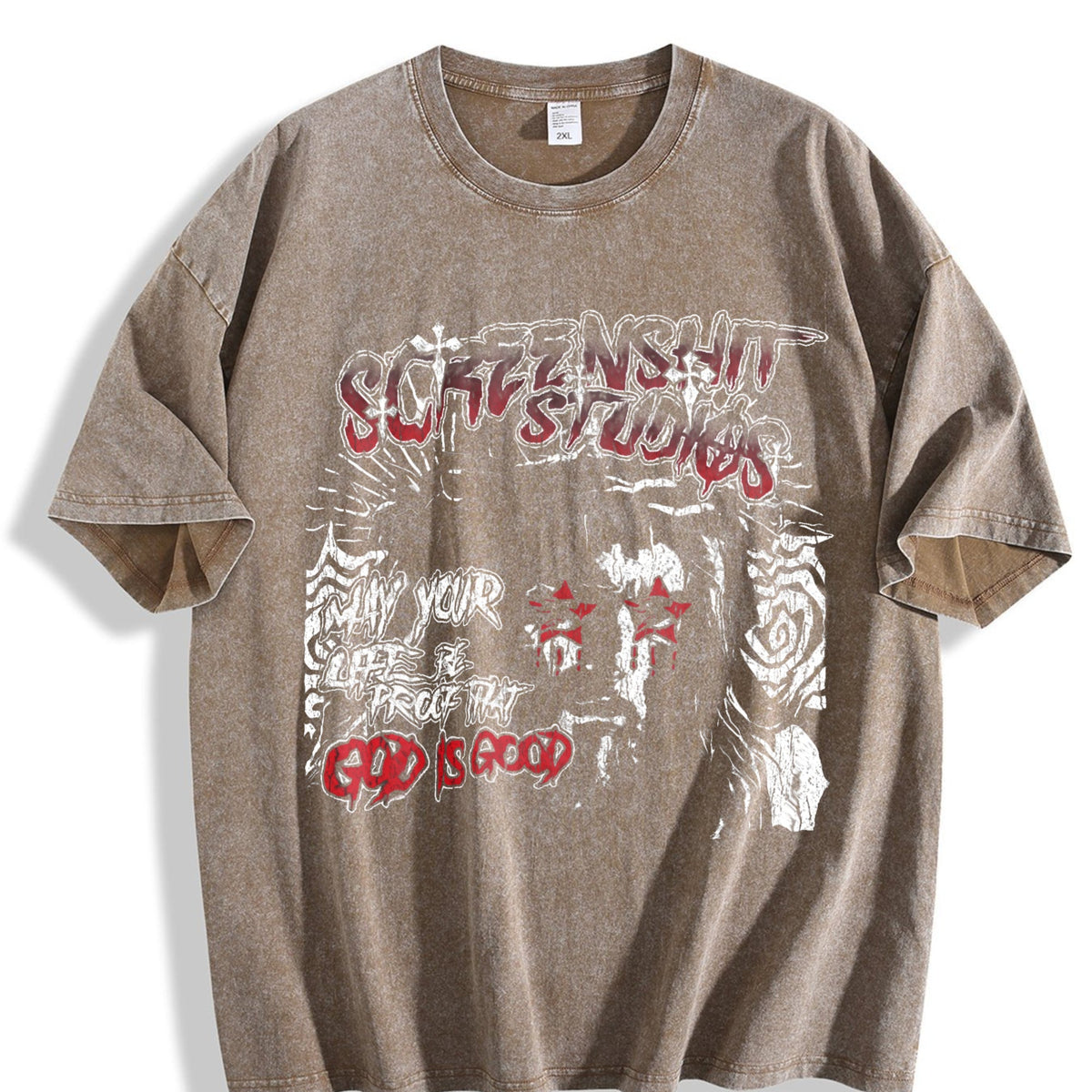 God Is Good Jesus Black Grunge Religious Vintage Washed product image 3