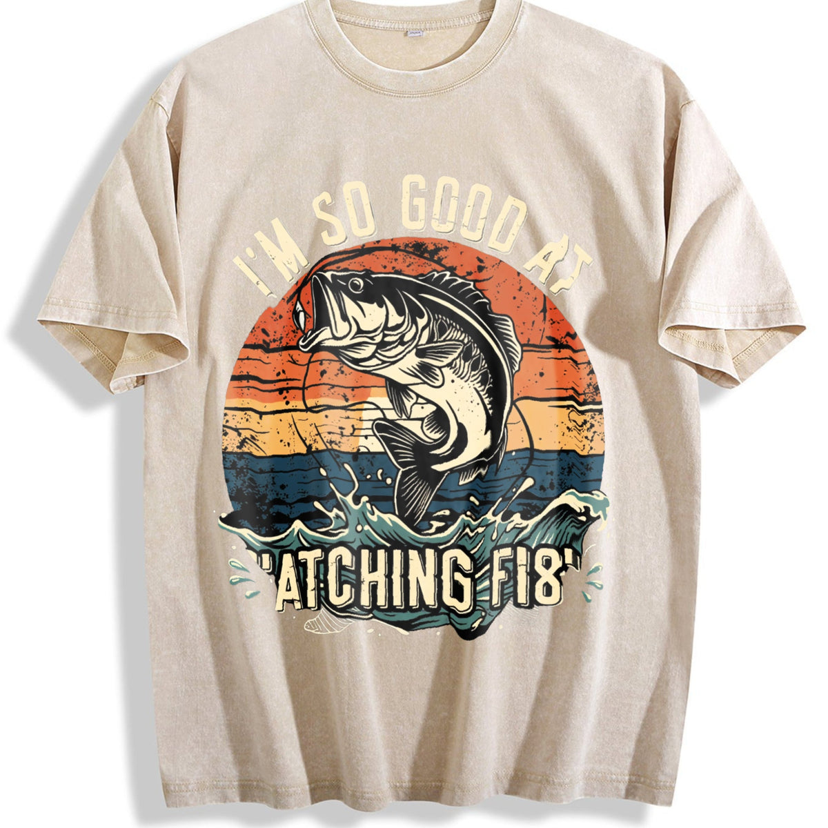 Fish Sunset Y2K Boxy Aesthetic Old School Summer Vibes product image 1