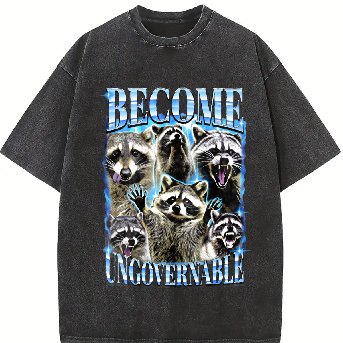 Become Ungovernable Raccoon Vintage Washed T-Shirt product image 2