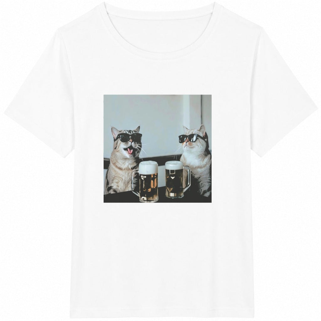 Funny Cats Drinking Beer Cotton T-Shirt product image 2