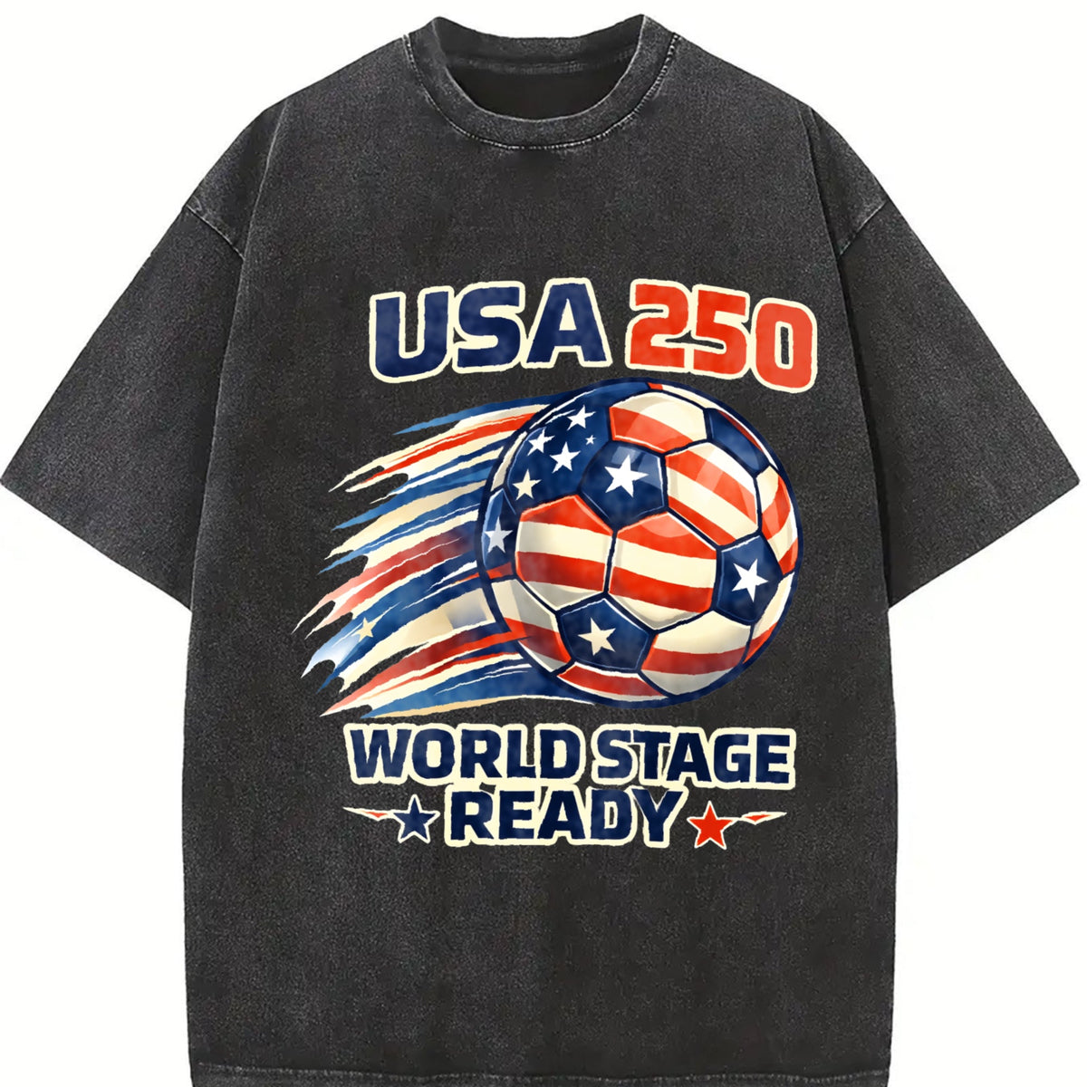 Global Soccer Fan Vintage Washed T-Shirt product image 2