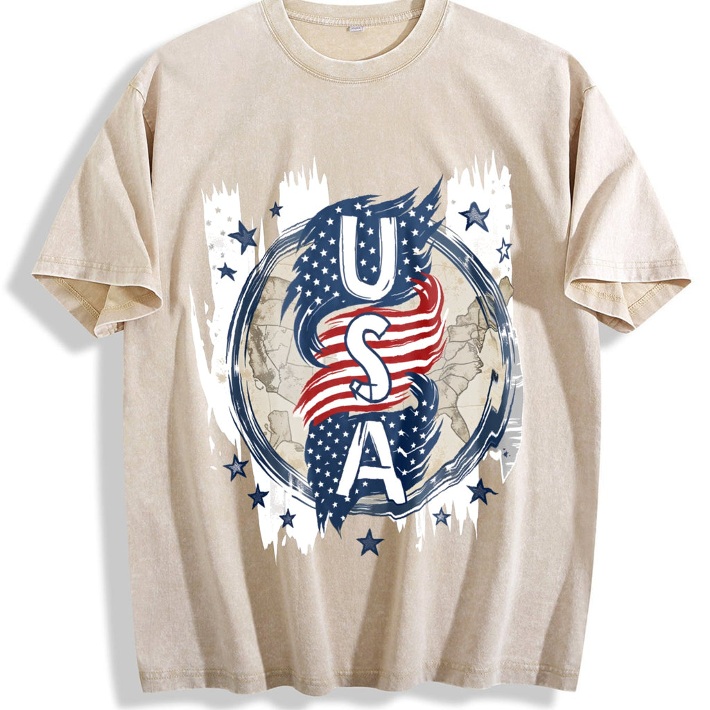 Explorer Statement With Vertical USA Flag And Grunge product image 1