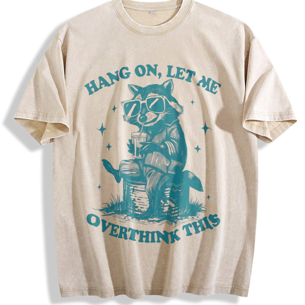 Funny Raccoon 90s Vintage Washed T-Shirt product image 1
