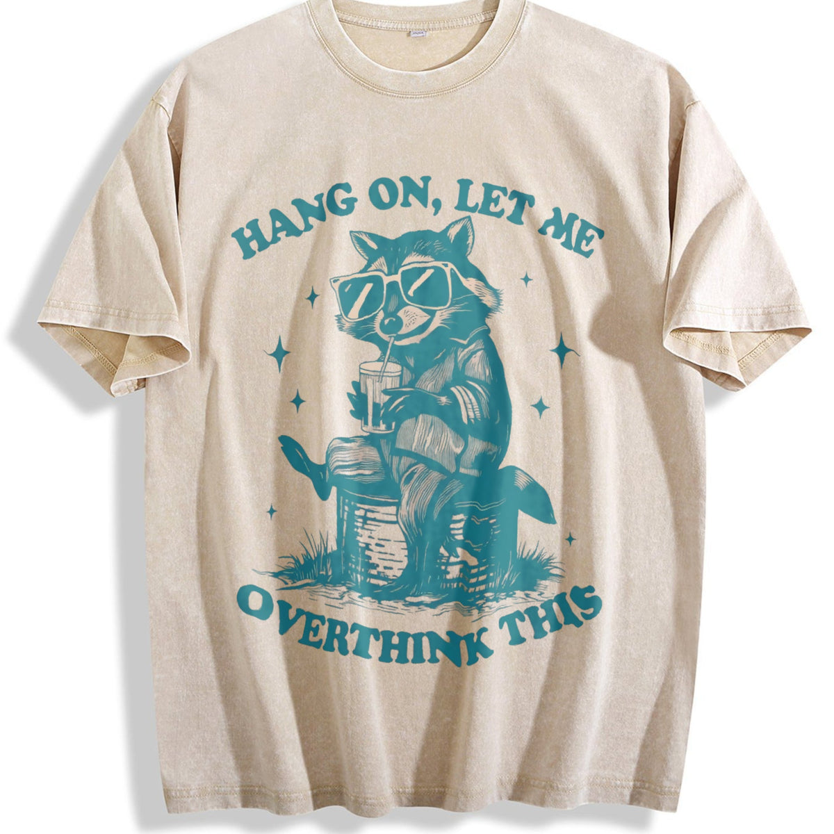Funny Raccoon 90s Vintage Washed T-Shirt product image 1