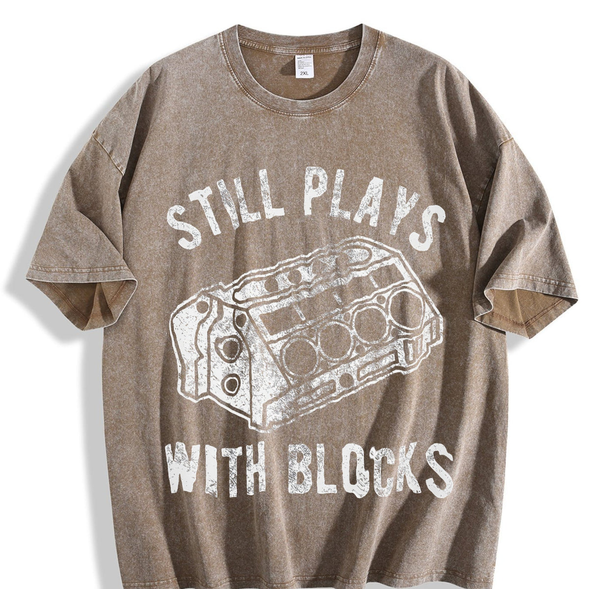 Still Plays With Blocks Funny Car Mechanic Racing Vintage product image 3