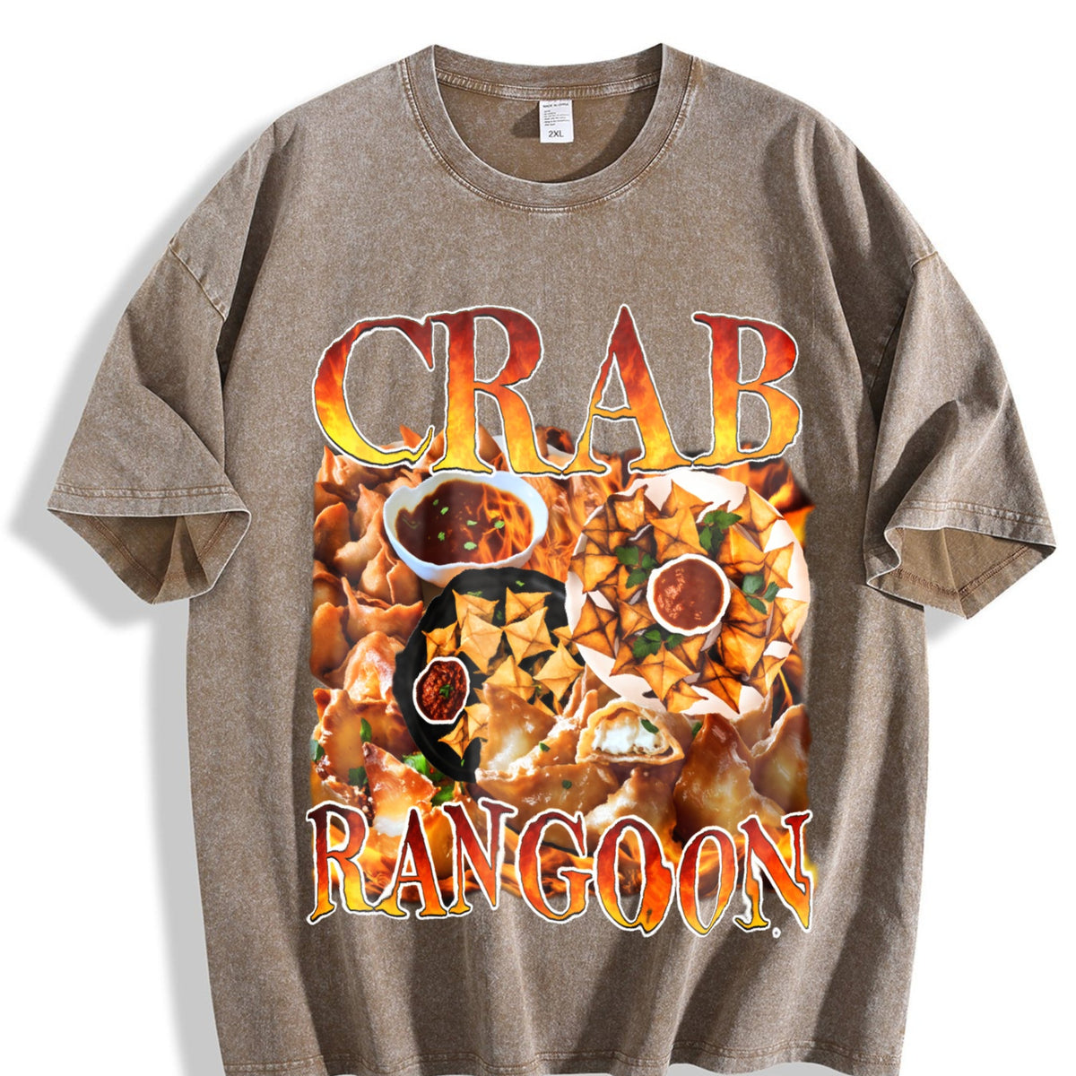 Crab Rangoon Food Vintage Washed T-Shirt product image 3