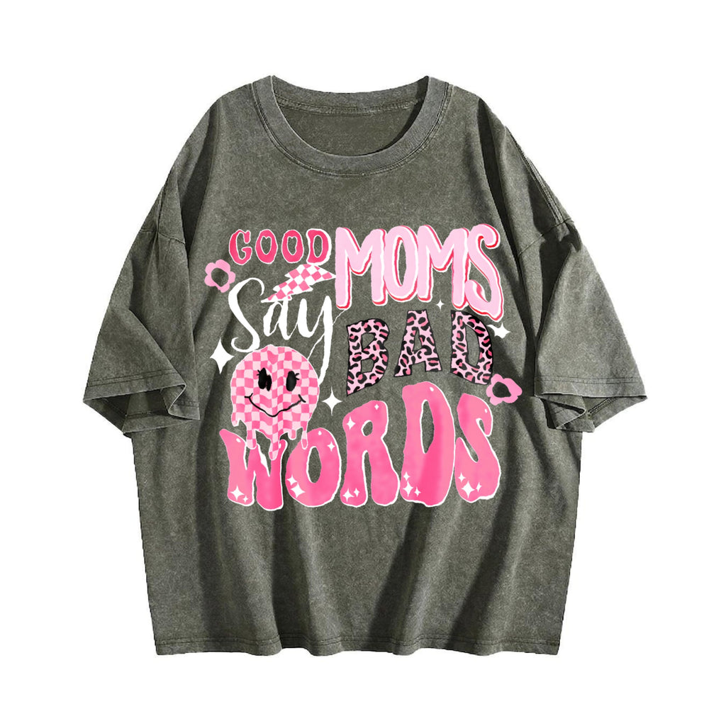 Batik With Mom Humor Vintage Washed T-Shirt product image 4