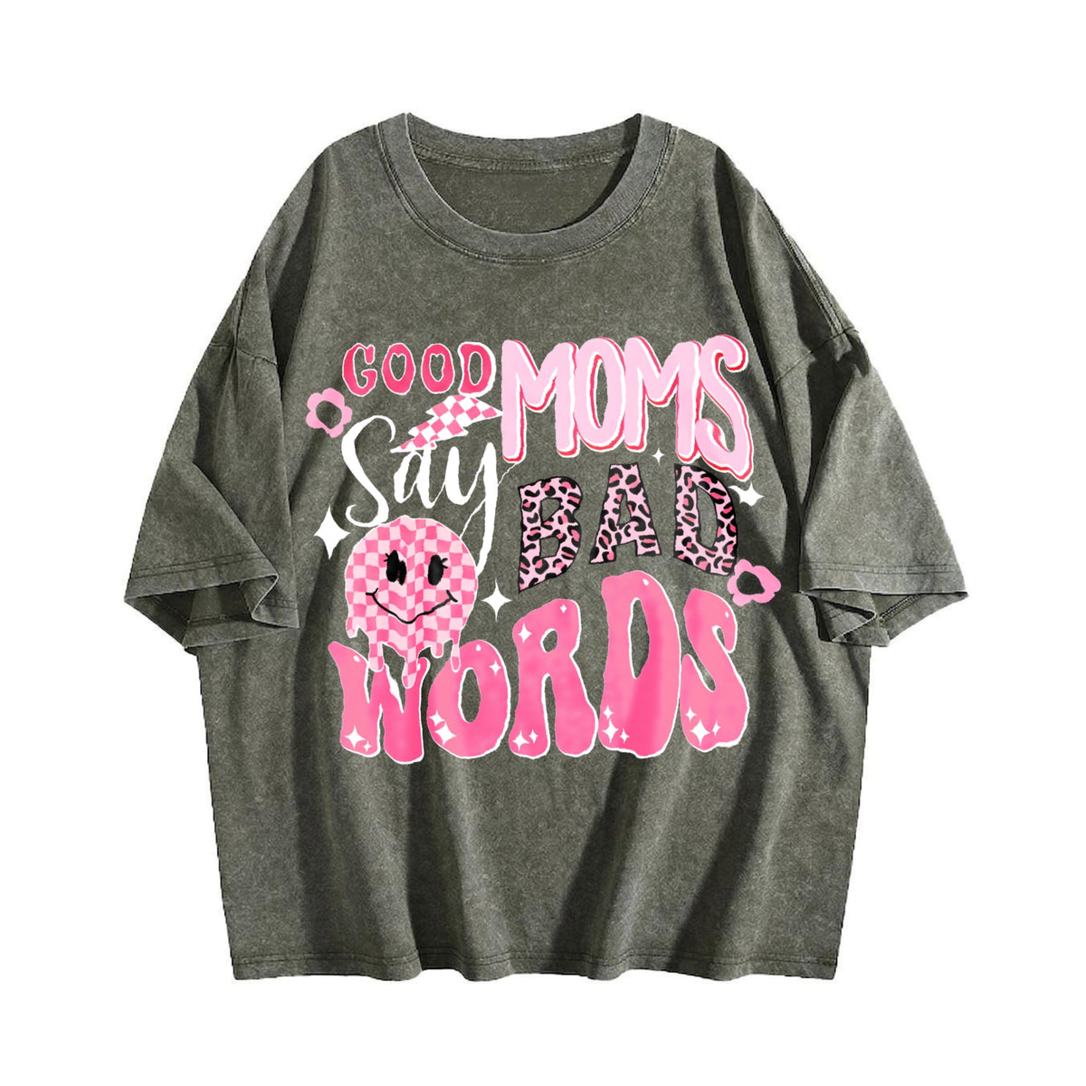 Batik With Mom Humor Vintage Washed T-Shirt product image 4