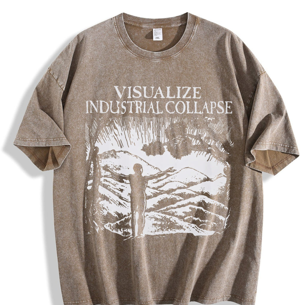 Visualize Industrial Collapse Vintage Washed T-Shirt product image 3