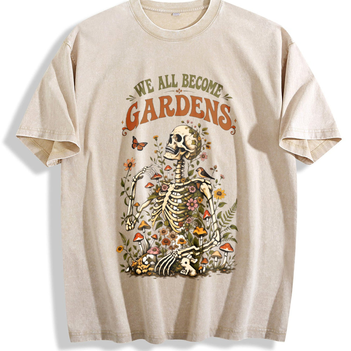 Skeleton Garden Vintage Washed T-Shirt product image 1