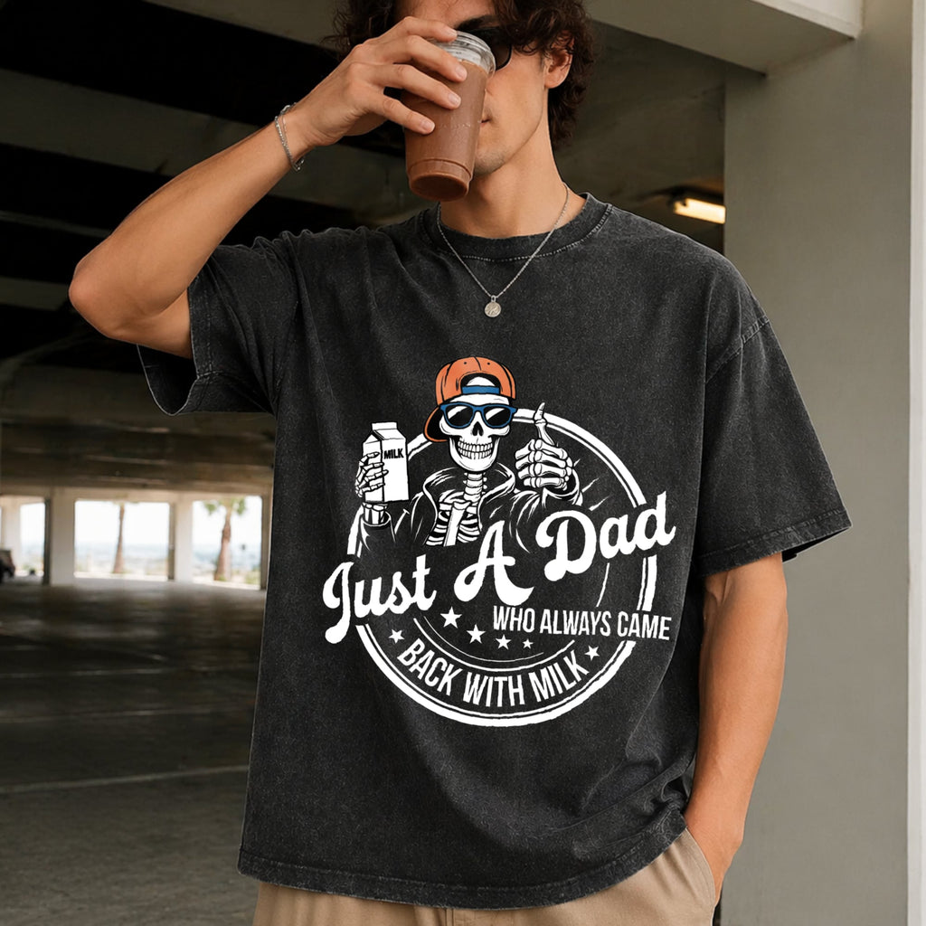 Just A Dad Who Always Came Back With The Milk Vintage product image 2
