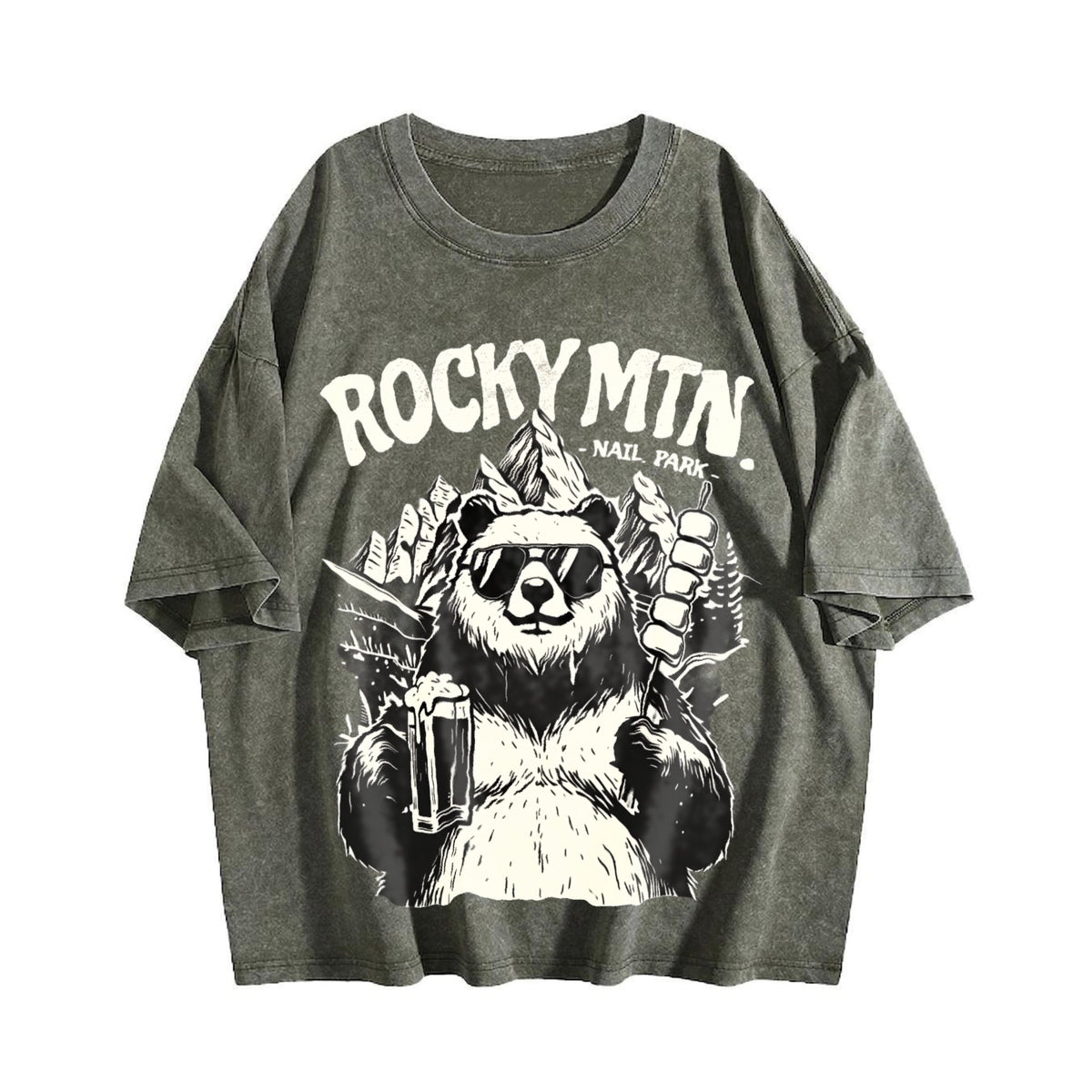 Rocky Mountains National Park Bear Beer Vintage Washed product image 4