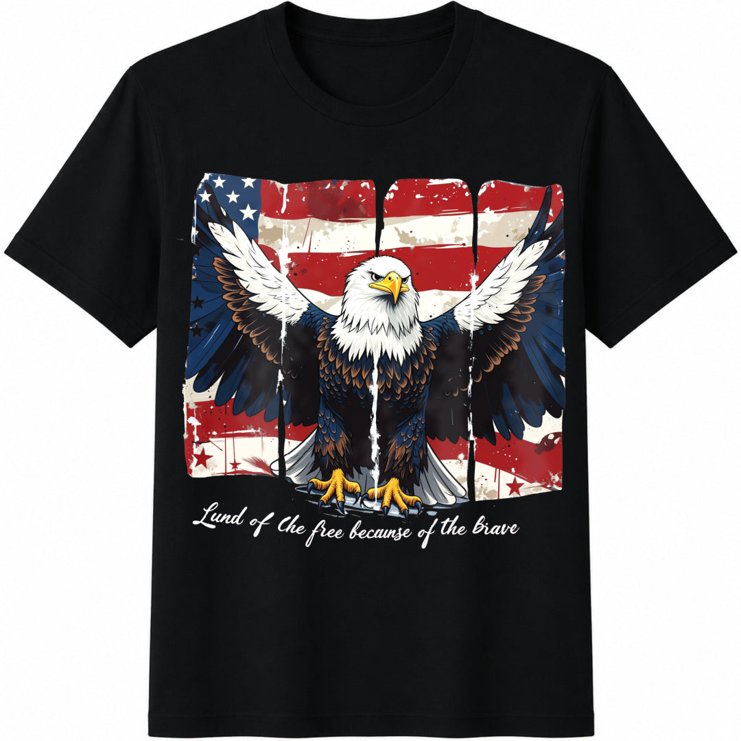 America Land Of The Free Because Of Brave Cotton T-Shirt product image 1