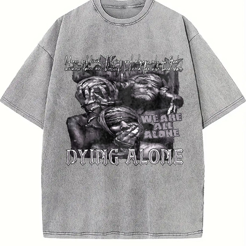Dying Alone Quote Vintage Washed T-Shirt product image 5