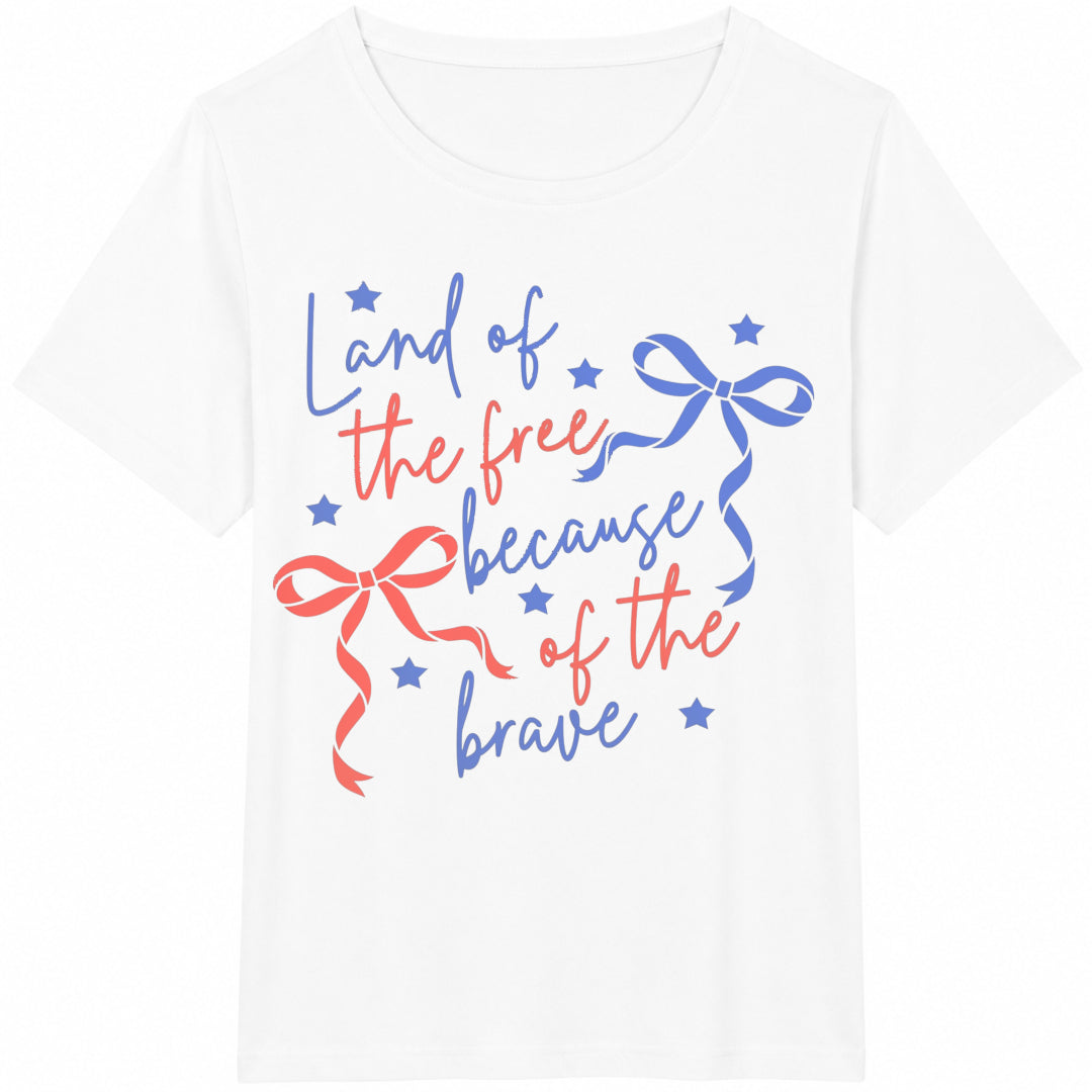 Land Of The Free Because Of Brave Cotton T-Shirt product image 2