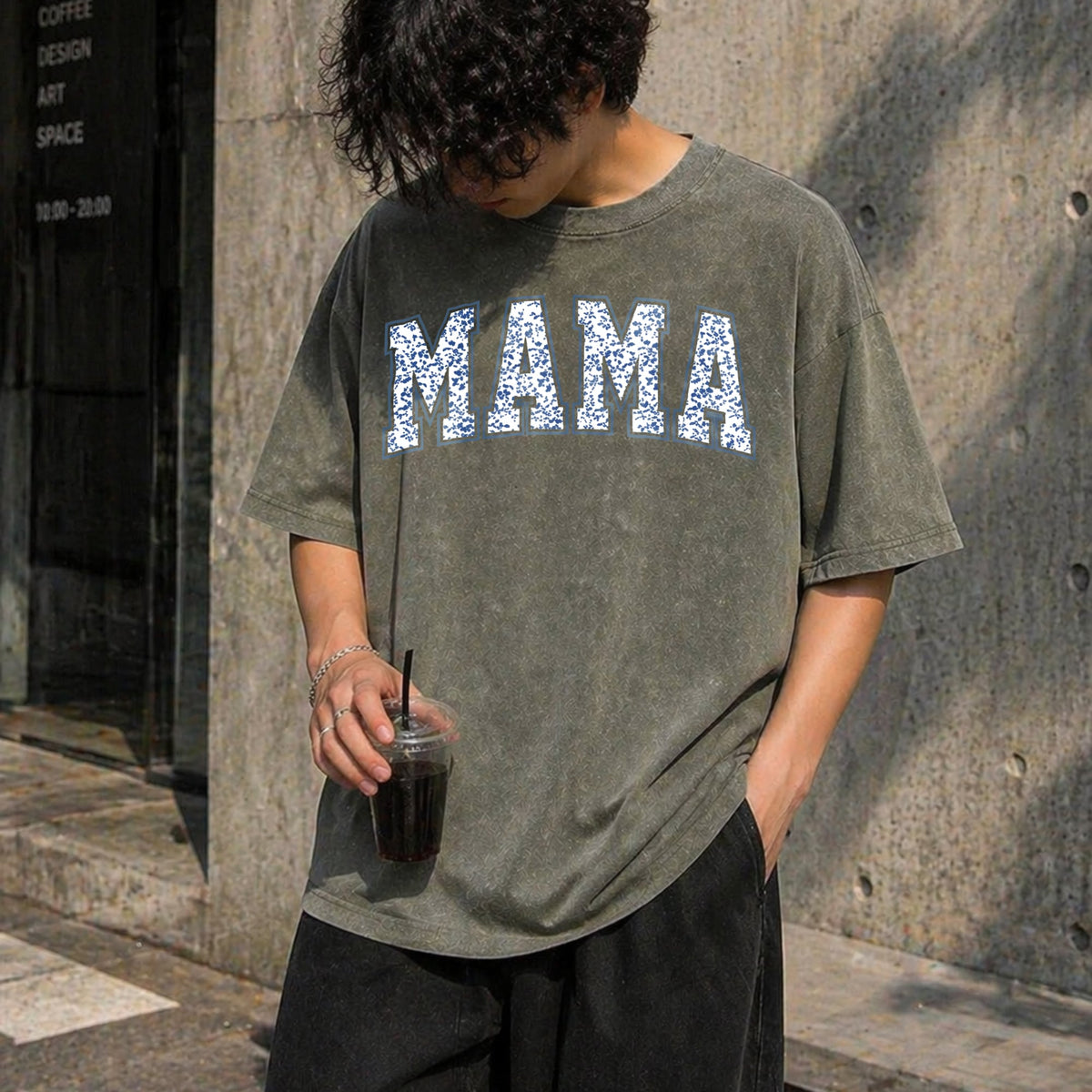 Mama With Toile Floral Vintage Washed T-Shirt product image 11