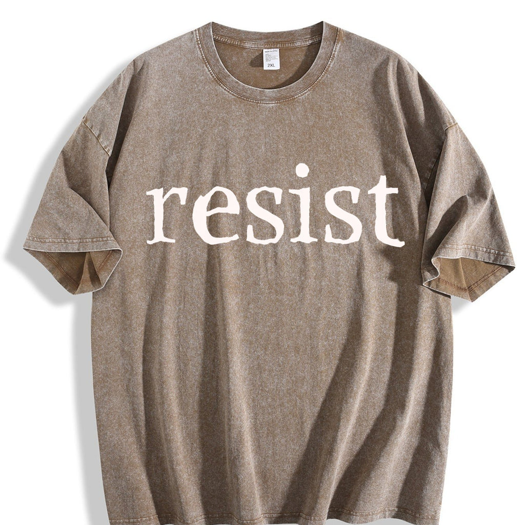Resist Minimal Lettering Vintage Washed T-Shirt product image 3