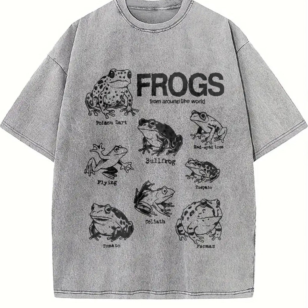 Frogs Around The World Vintage Washed T-Shirt product image 5