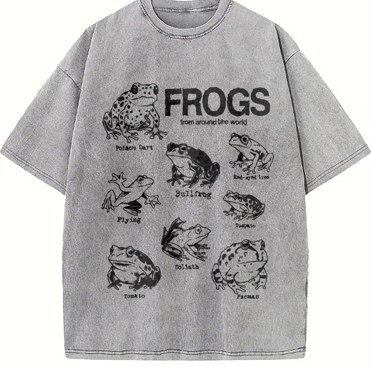 Frogs Around The World Vintage Washed T-Shirt product image 5
