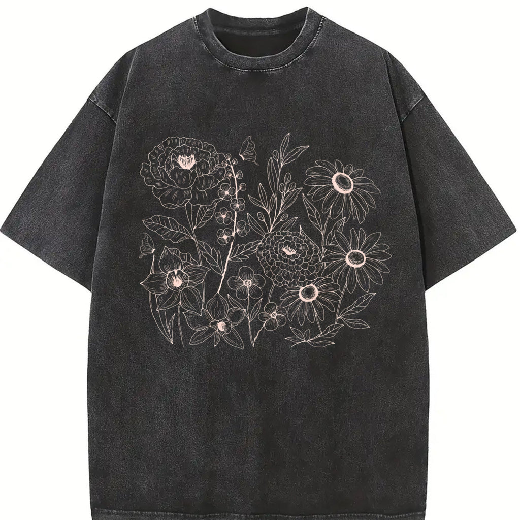 Pressed Flowers Vintage Washed T-Shirt product image 2
