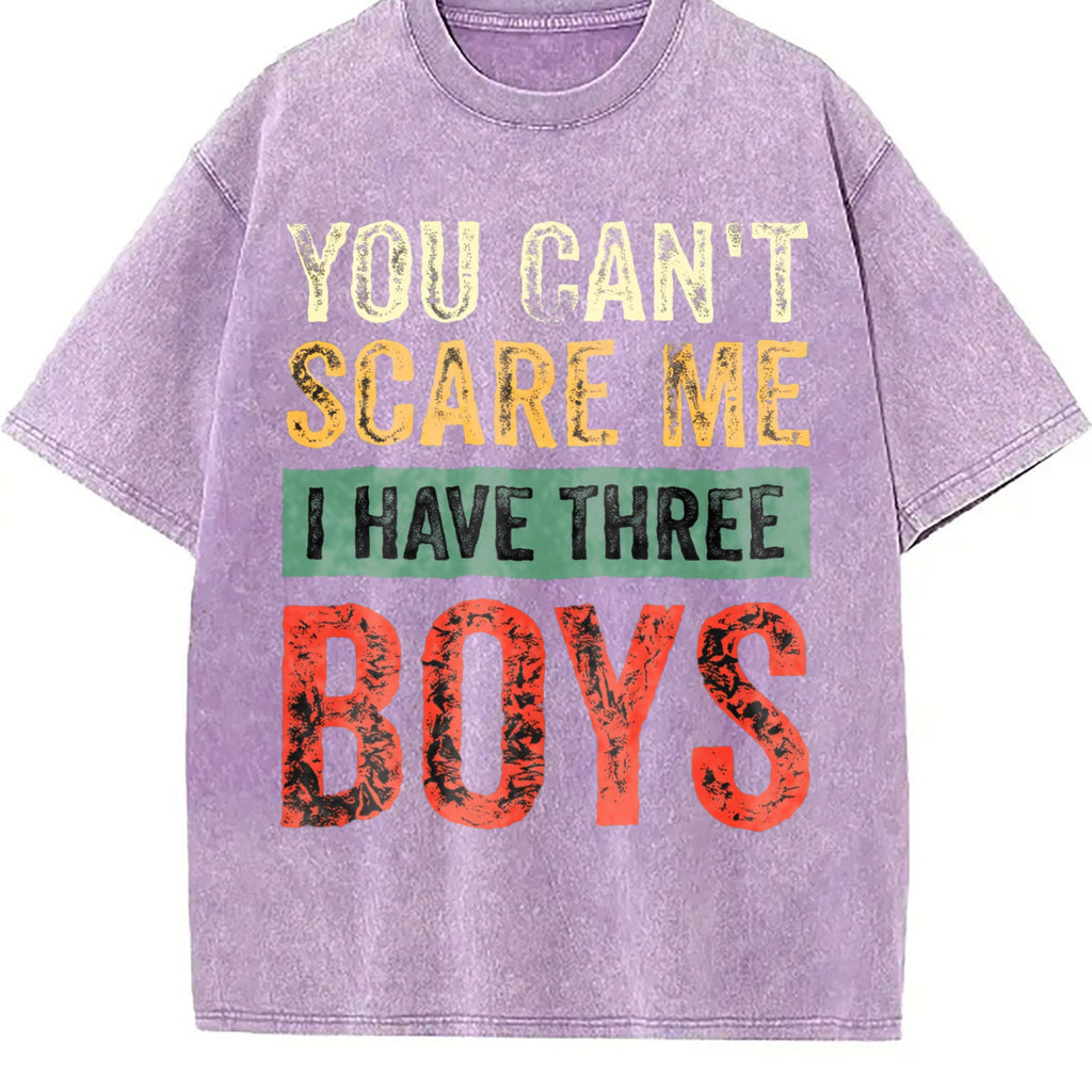 You Can't Scare Me I Have Three Boys Vintage Washed T-Shirt product image 6