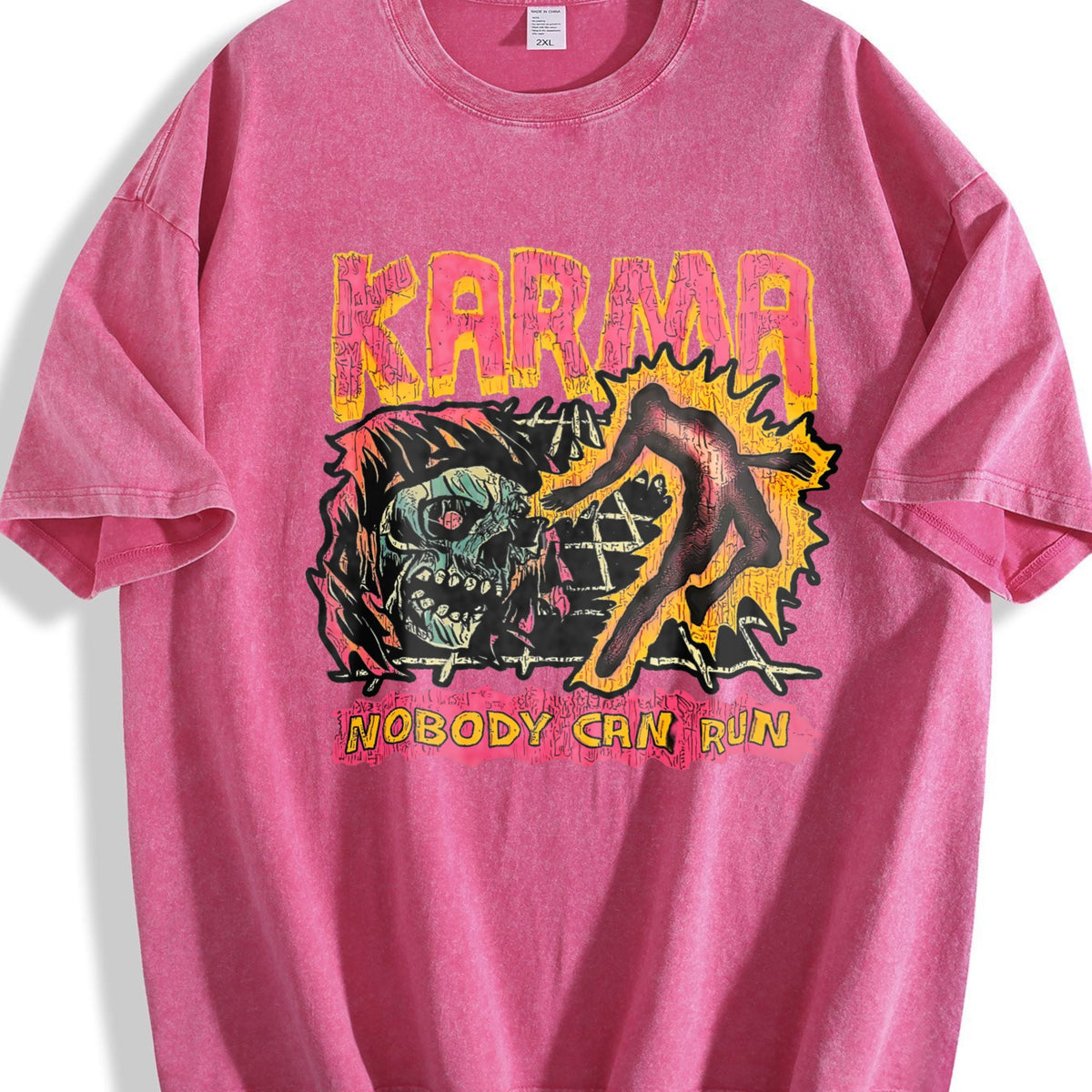 Dark Punk Peripheral High Size Summer Vintage Washed T-Shirt product image 7